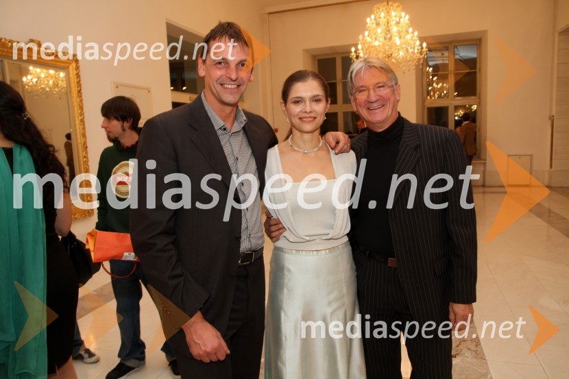 Tomaž Rode, predsednik DBUS, Galina Čajka, baletka in Vojko Vidmar, nekdanji baletnik in nekdanji predsednik DBUSDon Kihot, premiera baleta v SNG Maribor