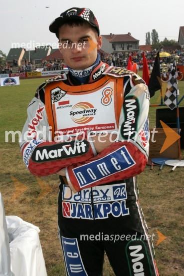 Adrian Miedzinski (Poljska)SPEEDWAY Finale evropskega prvenstva med posamezniki Miškolc, Madžarska