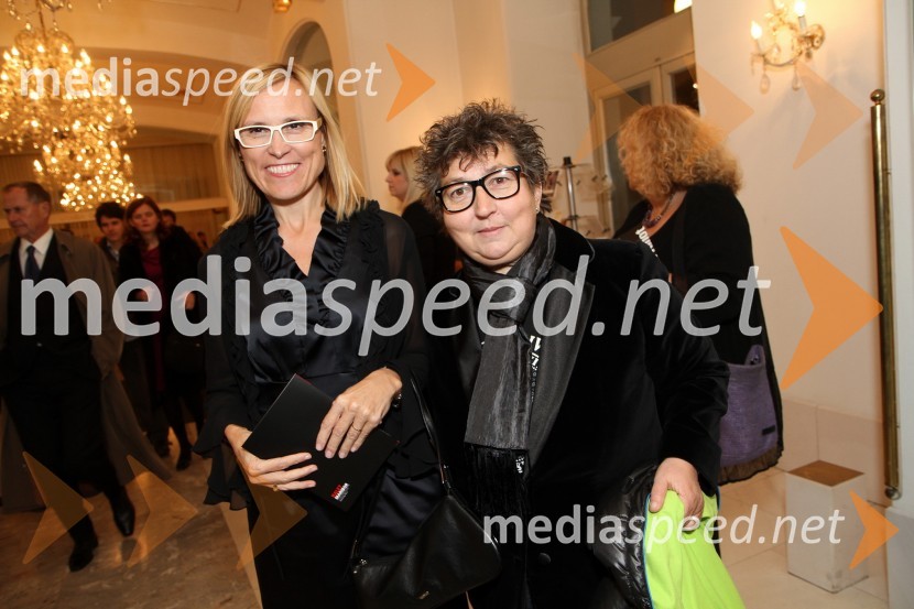 Cvetka Žirovnik, pomočnica generalnega direktorja RTV Slovenija in Dragica Petrovič, režiserka in producentkaDon Kihot, premiera baleta v SNG Maribor