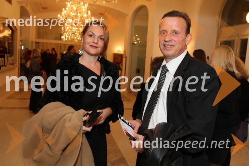 Bojan Šrot, župan občine Celje in spremljevalka Katarina Karlovšek 	 
Don Kihot, premiera baleta v SNG Maribor