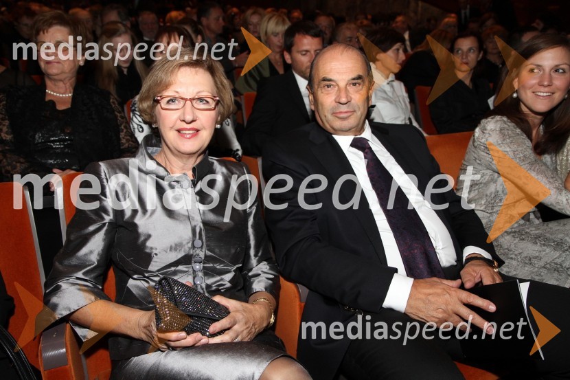 Dr. Roman Glaser, generalni direktor Perutnine Ptuj in soproga Nada GlaserDon Kihot, premiera baleta v SNG Maribor