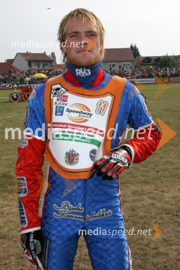 Mikke Bjerk (Norveška)SPEEDWAY Finale evropskega prvenstva med posamezniki Miškolc, Madžarska