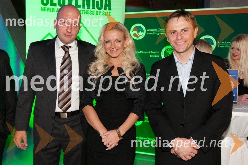 ..., Katja Fašink, Studio Cat in Tomaž Lanišek, Goodyear / Sava tires d.o.o.AMCHAM, nogometno-poslovno srečanje pred tekmo Slovenija: ZDA