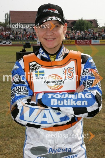 Fredrik Lindgren (Švedska)SPEEDWAY Finale evropskega prvenstva med posamezniki Miškolc, Madžarska