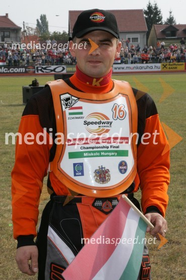 Laszlo Szatmari (Madžarska)SPEEDWAY Finale evropskega prvenstva med posamezniki Miškolc, Madžarska