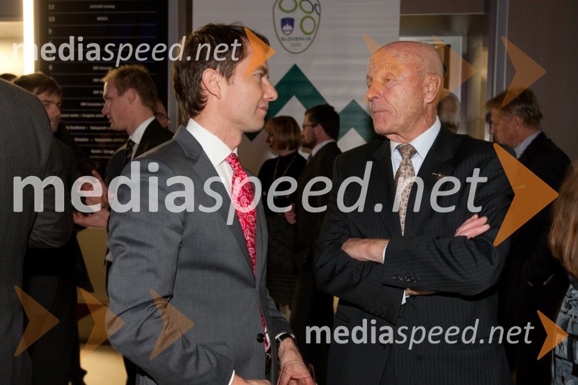 Tomaž Orešič, EFT Group in Božo Dimnik, lobistAMCHAM, nogometno-poslovno srečanje pred tekmo Slovenija: ZDA