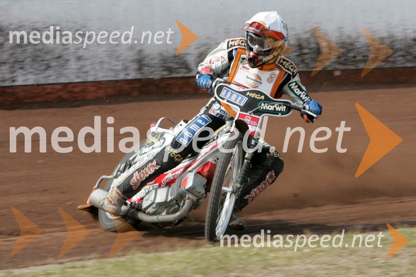 Adrian Miedzinski (Poljska)SPEEDWAY Finale evropskega prvenstva med posamezniki Miškolc, Madžarska