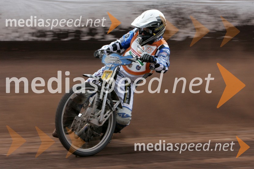 Fredrik Lindgren (Švedska)SPEEDWAY Finale evropskega prvenstva med posamezniki Miškolc, Madžarska
