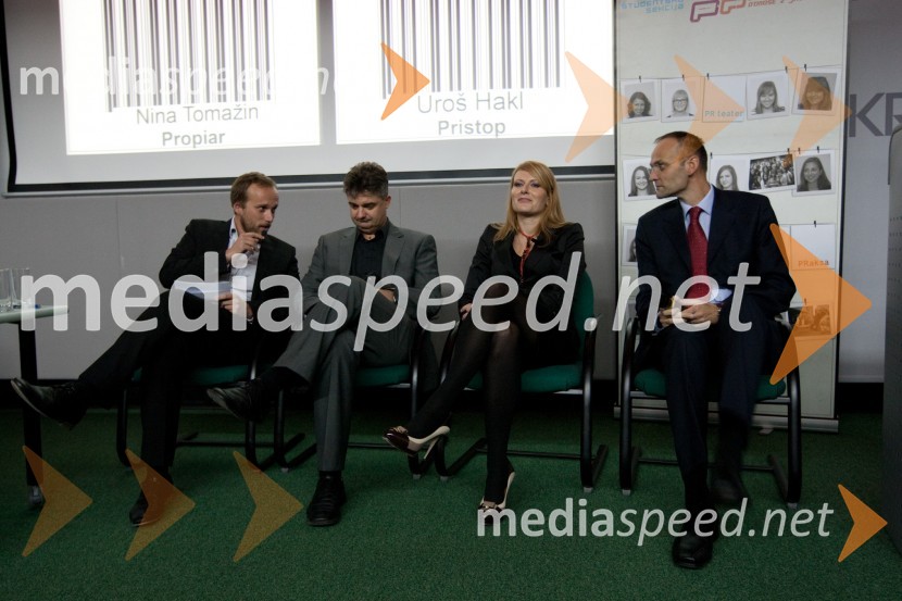 Uroš Hakl, Pristop, Goran Novković, predsednik uprave in odgovorni urednik časnika Žurnal24 in tednika Žurnal, Nina Tomažin, Propiar in Aleksander Salkič, vodja službe za odnose z javnostmi, Petrol, d.d.
Brezplačna fotografija na facebooku2. PR teater