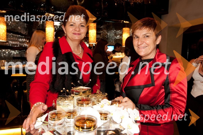 	Milena Eber, Krznarstvo Eber in Zora Fabjan, estetska kirurgija FabjanPredstavitev kozmetične linije Kozmetike Afrodita Gold 24 Ka