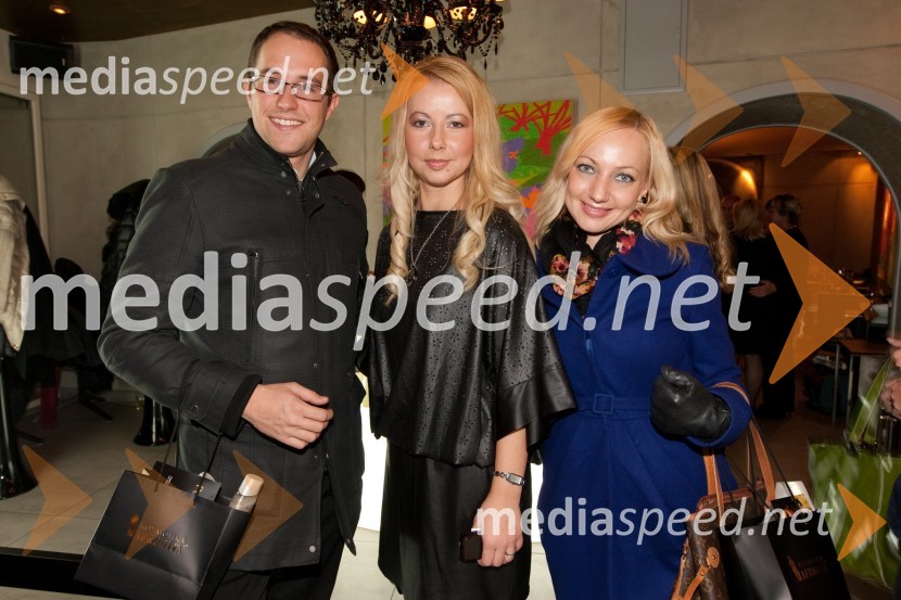 Rok Miadinovič, vodja projektov Pro plus, Mišela Firšt Vučenović, Kozmetika Afrodita in Milena Janžekovič, vodja projektov 24ur.comPredstavitev kozmetične linije Kozmetike Afrodita Gold 24 Ka