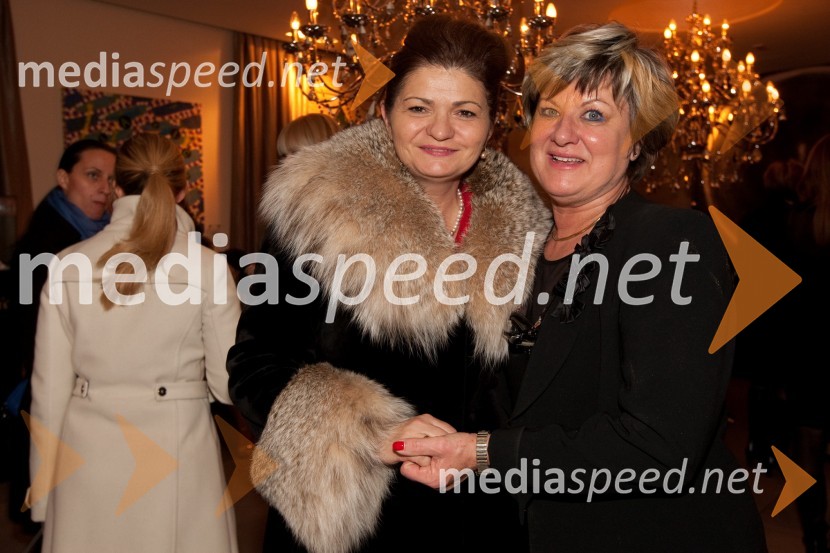 Milena Eber, Krznarstvo Eber in Danica Zorin Mijošek,direktorica in ustanoviteljica podjetja Kozmetika AfroditaPredstavitev kozmetične linije Kozmetike Afrodita Gold 24 Ka