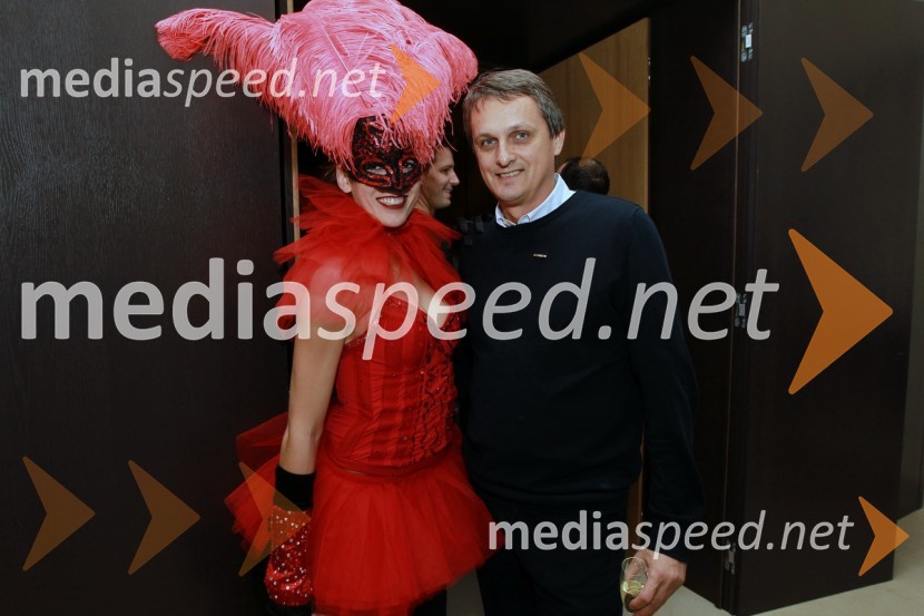 Aleksandra Mokič, plesalka in Tomaž Kancler, podžupan MOMMaribor 2012, EPK - sprejem za gospodarstvenike