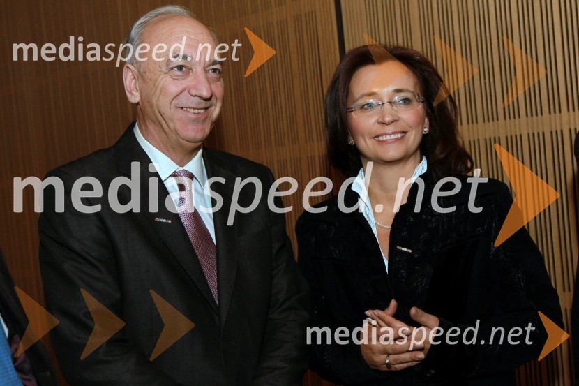 Janez Ujčič, podžupan MOM in Suzana Žilič Fišer, generalna direktorica Zavoda Maribor 2012 - EPKMaribor 2012, EPK - sprejem za gospodarstvenike