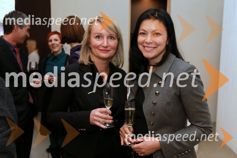 Mojca M. Fink, vodja investicij Steklarna Rogaška in Klementina Ihanec, predsednica uprave družbe VinagMaribor 2012, EPK - sprejem za gospodarstvenike