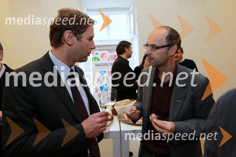 Jure Bojnec, direktor Košakov TMI in Tomaž Ranc, odgovorni urednik časnika VečerMaribor 2012, EPK - sprejem za gospodarstvenike