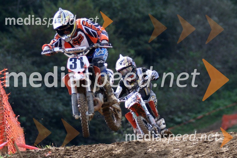 Miran Kovačič (AMD Trebnje) in Rok Majerič (MK Slovenj Gradec)MOTOKROS, 7. dirka za DP, Slovenske Konjice