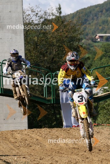 Aljoša Molnar (AMD Feroda) in Peter Irt (AMD Sitar Dunlop)MOTOKROS, 7. dirka za DP, Slovenske Konjice