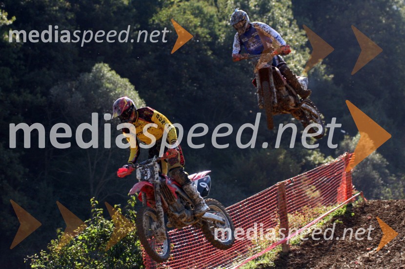 Dejan Piber (AMD Sitar Dunlop) in Aleksander Žafran (AMD Feroda)MOTOKROS, 7. dirka za DP, Slovenske Konjice