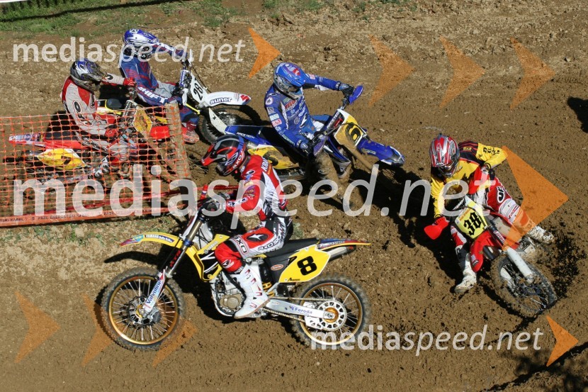 Sašo Kragelj (AMD Feroda), Miha Špindler (AMD Sitar Dunlop), Erik Slavec (MK Bartog Fortuna), Damjan Smrekar (AMD Šentvid)MOTOKROS, 7. dirka za DP, Slovenske Konjice