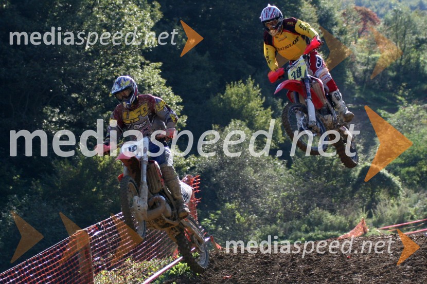 Miloš Sojer (AMD Buhc Butajnova) in Miha Špindler (AMD Sitar Dunlop)MOTOKROS, 7. dirka za DP, Slovenske Konjice