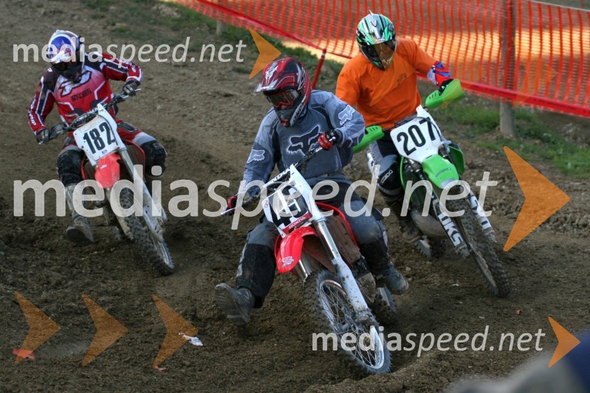 Ciril Jeraj (AMD Kranj), Andrej Rus (MK Bartog Fortuna) in Silvin Vesenjak (Enduro sport Maribor)MOTOKROS, 7. dirka za DP, Slovenske Konjice