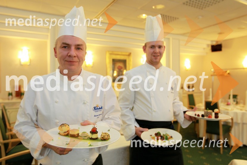 Robert Žibrat in Bojan Pliberšek, kuharja v hotelu HabakukAndrej Pust, direktor hotela Habakuk, Robert Žibrat in Bojan Pliberšek, kuharja v hotelu Habakuk