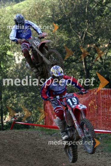 Aleksander Žafran (AMD Feroda) in Toni Mulec (MK Slovenj Gradec)MOTOKROS, 7. dirka za DP, Slovenske Konjice