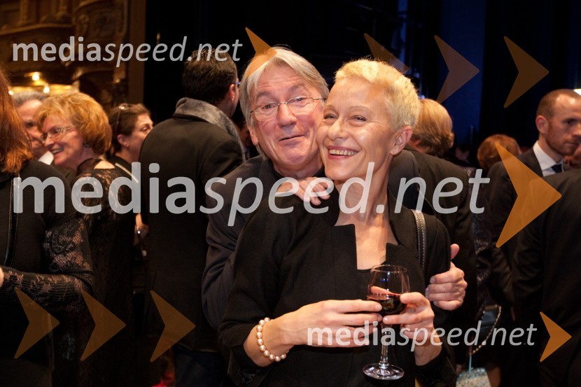 Vojko Vidmar, nekdanji baletnik in Mateja Rebolj, plesalkaZlitje stoletij, slovesnost ob odprtju prenovljene stavbe SNG Opera in balet Ljubljana