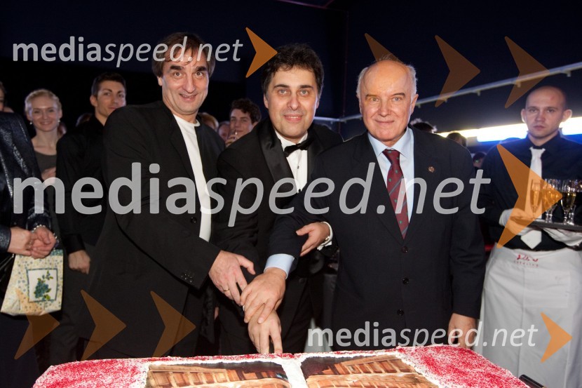 Irek Mukhamedov, umetniški vodja SNG opera in balet Ljubljana, 	Mitja Bervar, ravnatelj Opere in baleta Ljubljana in Milivoj Šurbek, umetniški vodja opere v SNG Opera in baleta v LjubljaniZlitje stoletij, slovesnost ob odprtju prenovljene stavbe SNG Opera in balet Ljubljana