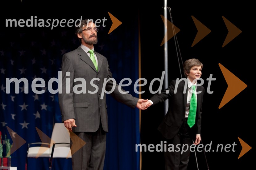 Matjaž Višnar, igralec in Vesna Slapar, igralkaLimonada Slovenica, premiera v Prešernovem gledališču Kranj