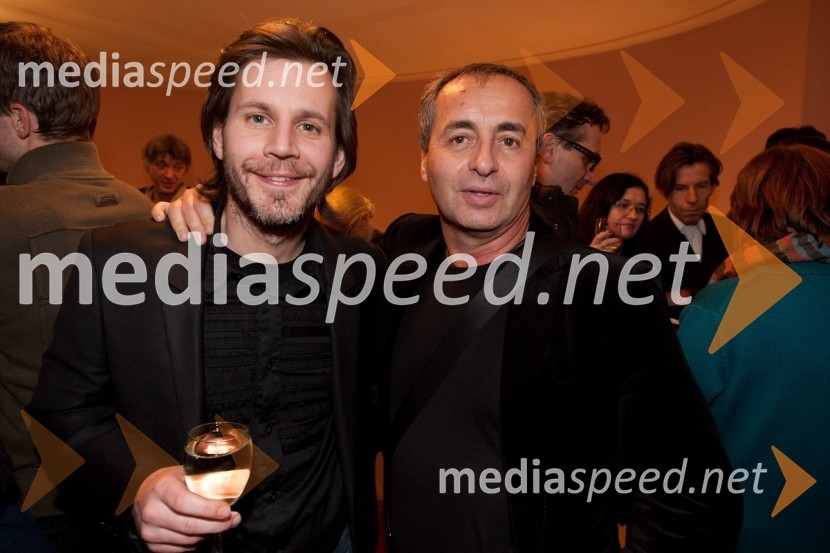 Aljoša Ternovšek, igralec in Vladimir Koželj, arhitektLimonada Slovenica, premiera v Prešernovem gledališču Kranj