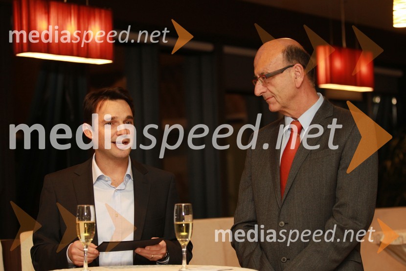 Danilo Ferjančič, generalni direktor Porsche Slovenija d.o.o. in Heinz Slesak, generalni direktor Porsche Slovenija d.o.o.Porsche Slovenija, novoletni sprejem