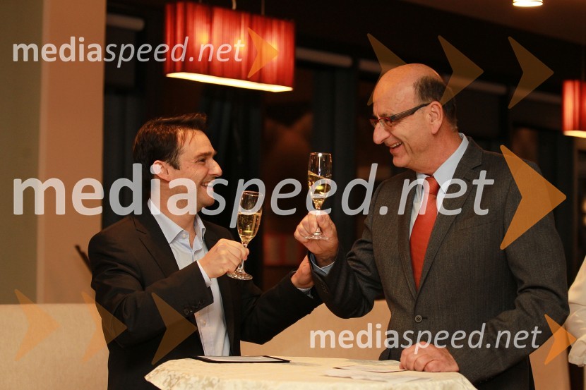 Danilo Ferjančič, generalni direktor Porsche Slovenija d.o.o. in Heinz Slesak, generalni direktor Porsche Slovenija d.o.o.Porsche Slovenija, novoletni sprejem