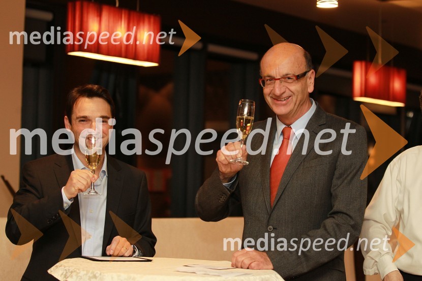 Danilo Ferjančič, generalni direktor Porsche Slovenija d.o.o. in Heinz Slesak, generalni direktor Porsche Slovenija d.o.o.Porsche Slovenija, novoletni sprejem