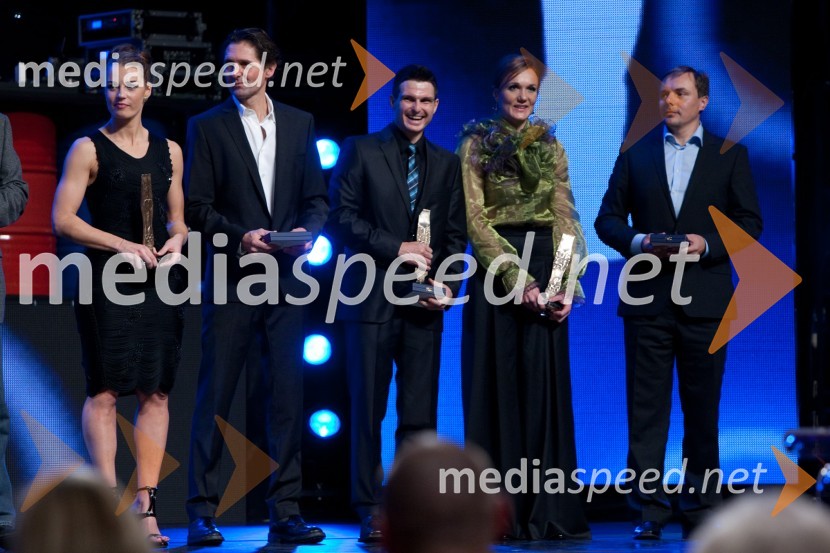 Tina Maze, smučarka, Andrea Massi, trener, Peter Kauzer, kajakaš, Petra Majdič, nekdanja smučarska tekačica in Ivan Hudač, trenerŠportnik leta 2011