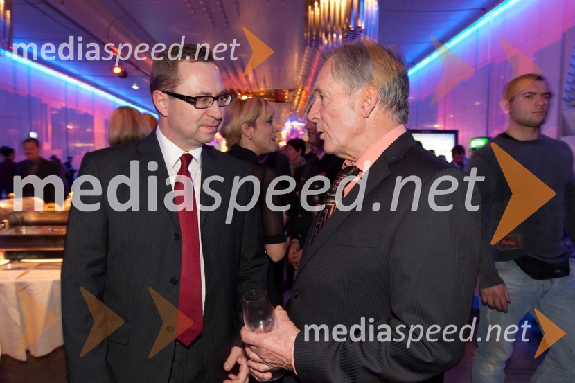 Marko Fili, generalni diretkro RTV Slovenija in Mito Trefalt, voditeljŠportnik leta 2011