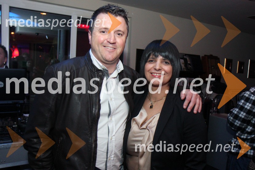 Darko in Danijela Konečnik, lastnika lokala AvenijaModna revija Famous models v lokalu Avenija