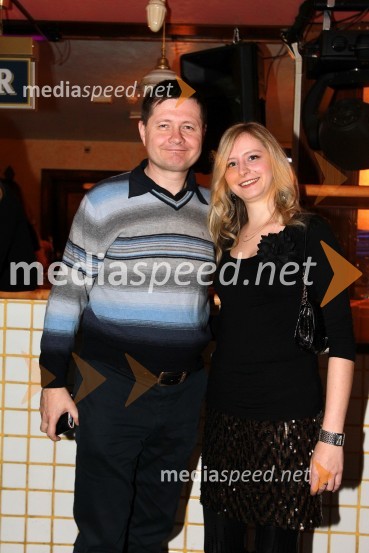 Igor Marinič, namestnik direktorja Pošte Slovenije in hči AnaTradicionalni božični koncert Bajaga i Instruktori