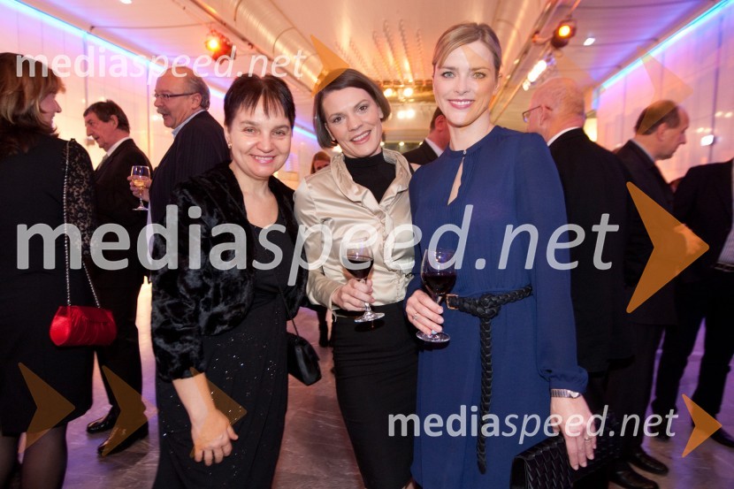 Vida Petrovčič, novinarka, Vesna Zadravec, novinarka in Živa Rogelj, novinarkaNovoletni sprejem treh predsednikov za urednike in novinarje 2011