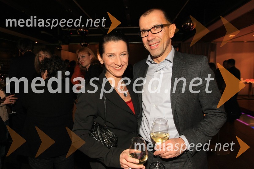 Betka Šuhel in njen mož Dean MikoličMediaspeed 10 let, zabava ob obletnici