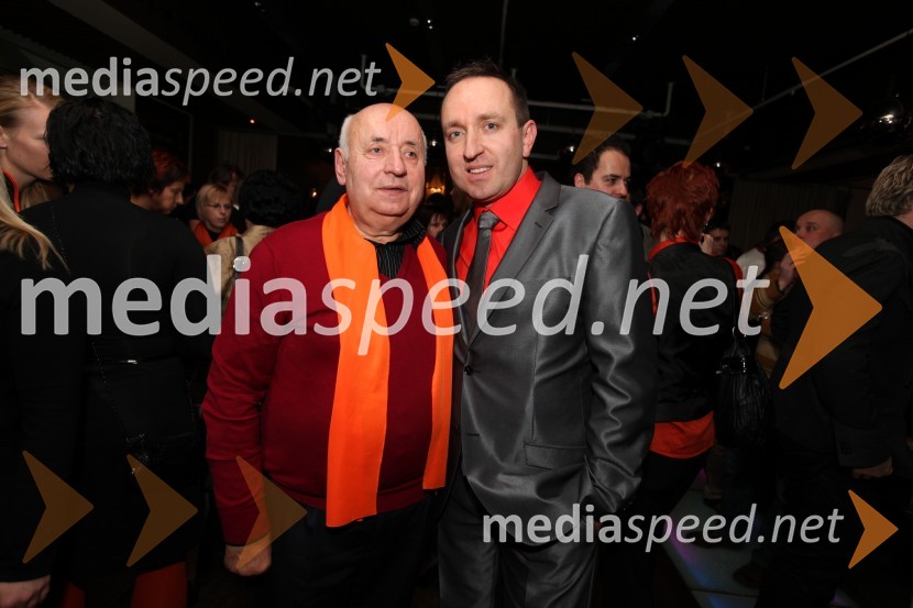 Lojze Cvetko in Borut Cvetko, direktor MediaspeedMediaspeed 10 let, zabava ob obletnici