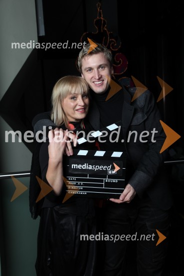 	Ana Žvorc, stilistka in koreografinja ter Denis Avdić, Radio 1Mediaspeed 10 let, zabava ob obletnici