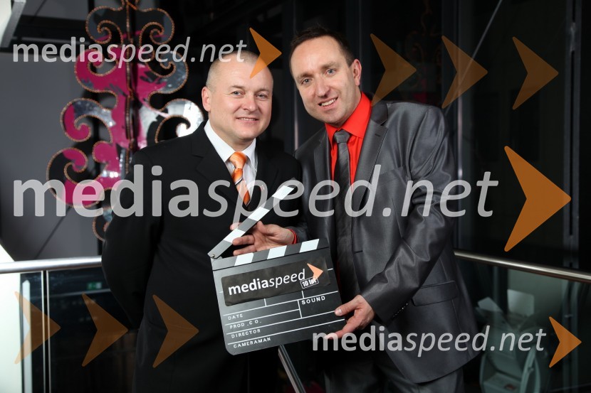 	Franc Kangler, župan MOM in Borut Cvetko, direktor MediaspeedMediaspeed 10 let, zabava ob obletnici