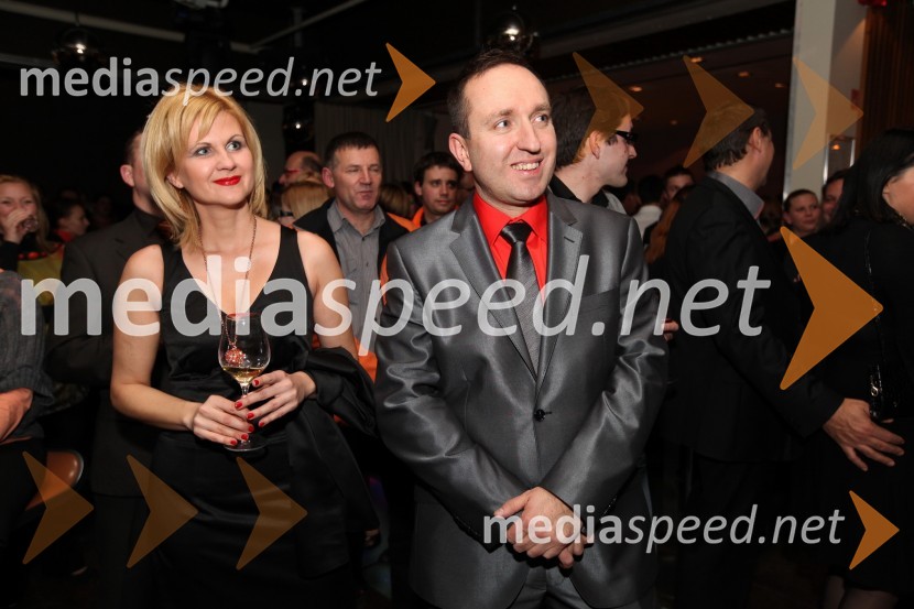 Norma Bale, direktorica Kultprotur in Borut Cvetko, direktor MediaspeedMediaspeed 10 let, zabava ob obletnici