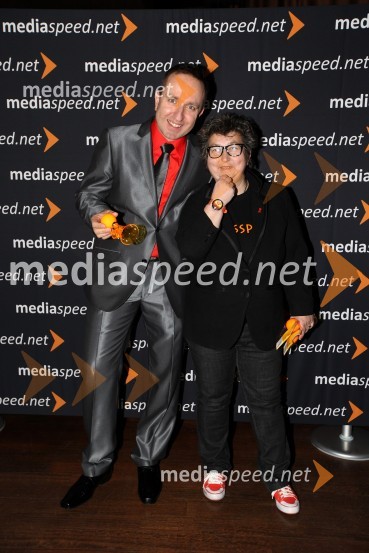 Borut Cvetko, direktor Mediaspeed in Dragica Petrovič, režiserka, producentkaMediaspeed 10 let, zabava ob obletnici