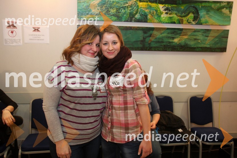 Maruša in Sanja, udeleženki avdicijeX Factor, predizbor v Mariboru