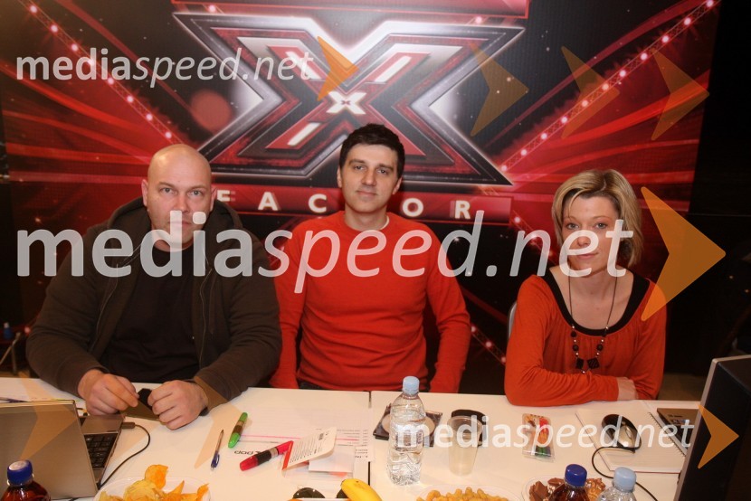 Komisija A: Robert Brožič, Donald Rose in Nika OračX Factor, predizbor v Mariboru