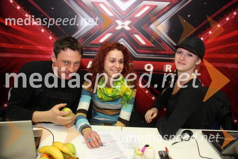 Komisija C: Tomaž Radšelj, Jasmina Lozej in Suzana MaršičX Factor, predizbor v Mariboru