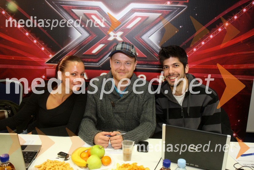 Komisija D: Maša Krašovec, Igor Bratož in Matija JašarovX Factor, predizbor v Mariboru